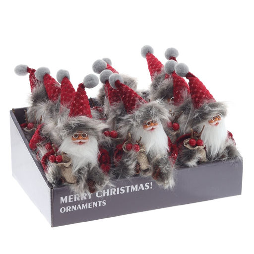 Дед Мороз подвесной, L12 W5 H18 см (полка 15 см.)