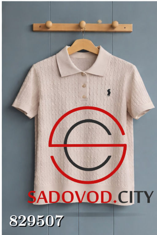 Женская футболка-поло однотонная