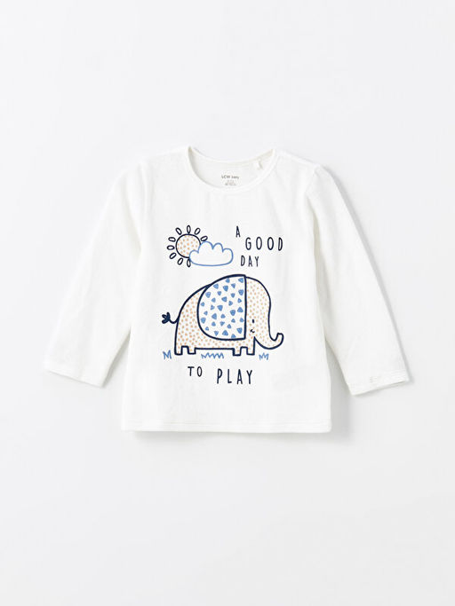 Bisiklet Yaka Uzun Kollu Bask?l? Erkek Bebek Pijama Tak?m? - Waikiki фото 2