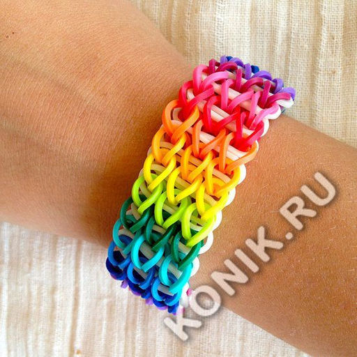 Резиночки для плетения браслетов Rainbow Loom Голубой металлик