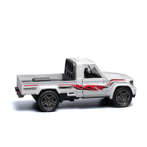 Белый с рисунком инерционная машинка пикап die-cast , 1:32