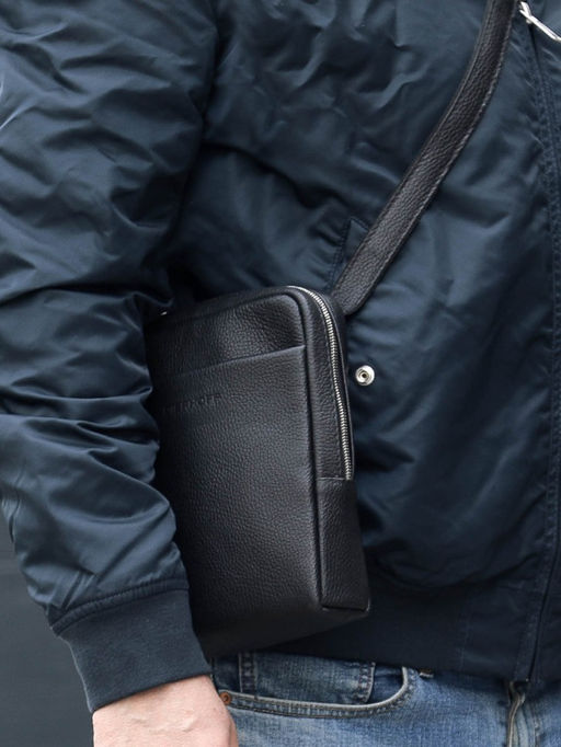 Мужская кожаная сумка Dierhoff ДМ 2042/МХ - Sergio valentini фото 4