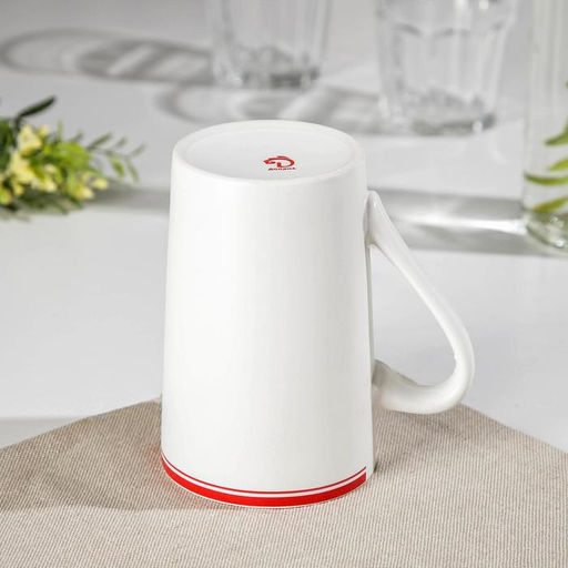 Кружка фарфоровая Доляна Понедельник, 380 мл, цвет белый  фото 4