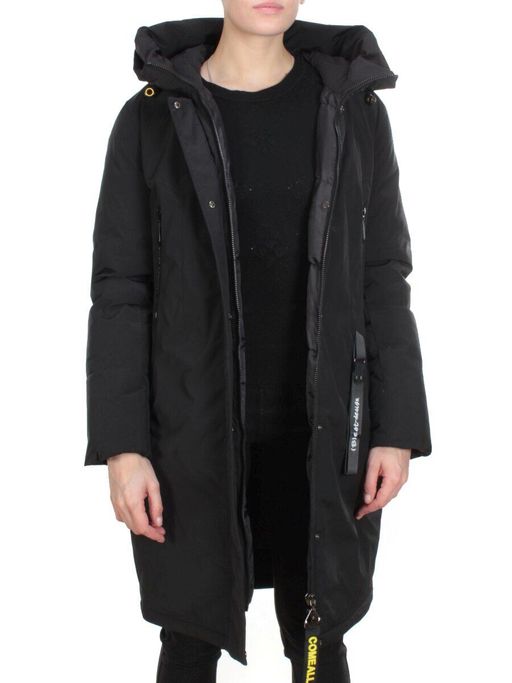 YR-961 BLACK Пальто зимнее женское АЛИСА (200 гр. холлофайбера) - Fashion фото 8