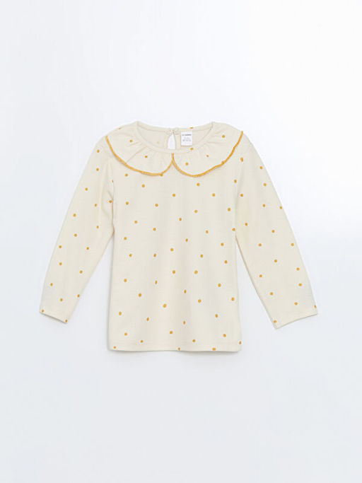 Bisiklet Yaka ?i?ekli K?z ?ocuk Bluz 2li - Waikiki фото 2