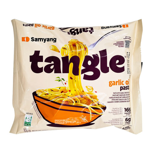Паста б/п с чесночно-масляным соусом Tangle Garlic Oil Pasta Samyang, Корея, 100 г Акция