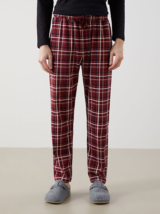 Standart Kal?p Ekose Erkek Pijama Alt