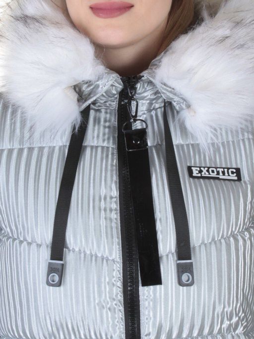 2032 GRAY Куртка зимняя облегченная женская Yixiangyuan