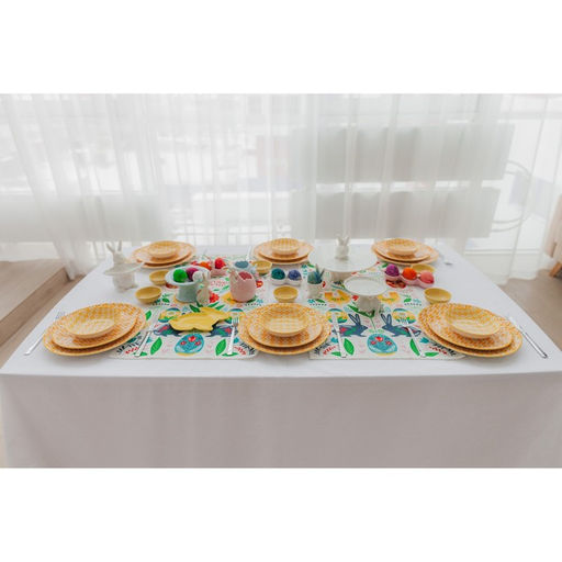 Блюдо сервировочное SL Home «Лесные кролики», 14.5×11×17.3 см, фарфор, белое