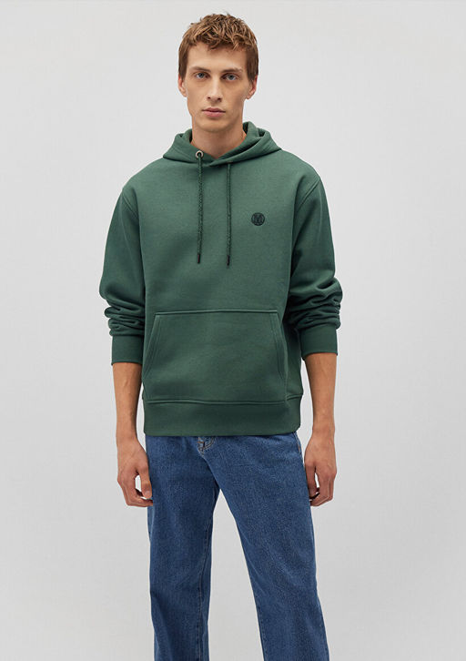 Mavi Logo Nak?sl? Kapusonlu Yesil Sweatshirt  фото 2