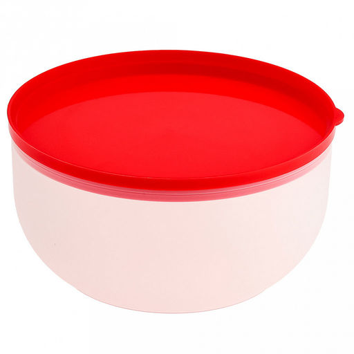 Контейнер пластмассовый "Фонтаны белого города" 1,7л, д18,2см, h9,5см, полипропилен, круглый, красный (Россия)