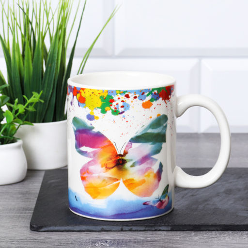 Кружка 380 мл Бабочки Акварель / WG711 /уп 72/ - Галеонтрейд фото 4