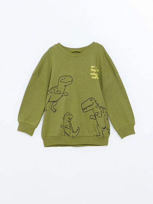 Bisiklet Yaka Erkek Bebek Sweatshirt