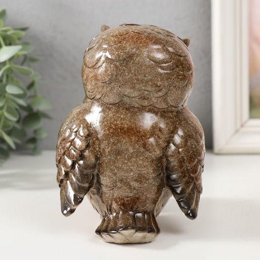 Фигурка полистоун «Совушка с совёнком», лак, 12.5×9.5×12.8 см