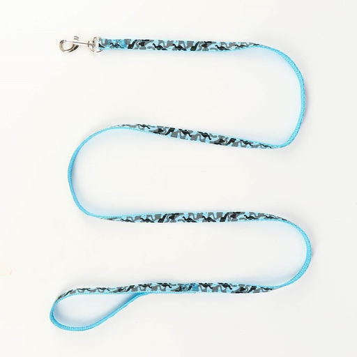 Комплект прошитый Милитари, поводок 120 х 1 см, ОГ 23-35 см, синий - Пижон фото 6