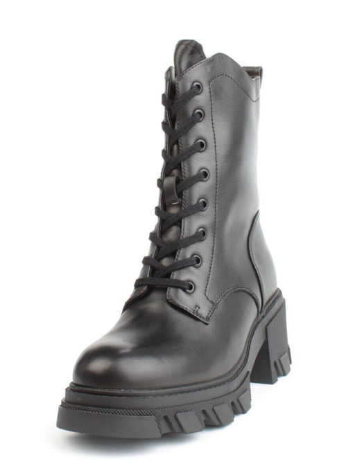 04-M2-5122 BLACK Ботинки зимние женские (натуральная кожа, натуральный мех)