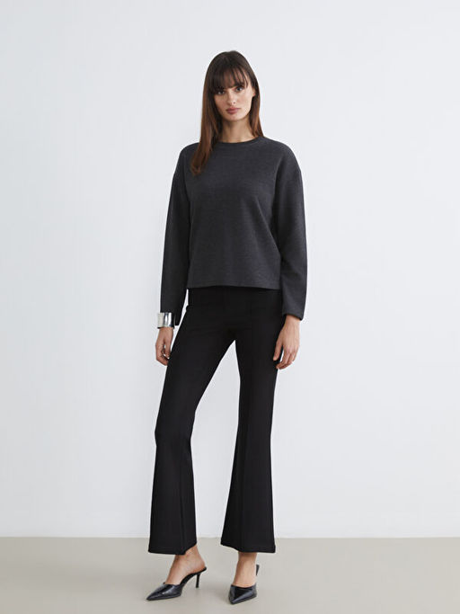 Bisiklet Yaka Kad?n Sweatshirt