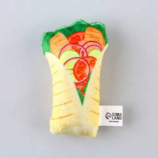 Игрушка для кошек с мятой Шаурма из текстиля, 9х5,2 см - Пушистое счастье фото 2