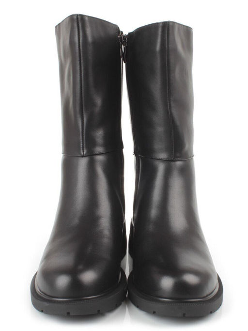 Z4209M BLACK Полусапоги зимние женские (натуральная кожа, натуральный мех)