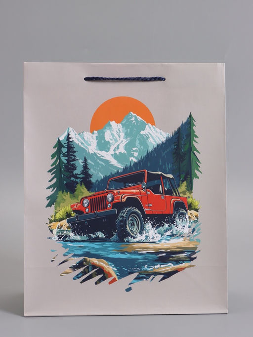 Пакет подарочный ламинированный «Путь сильных», 26×12×32 см