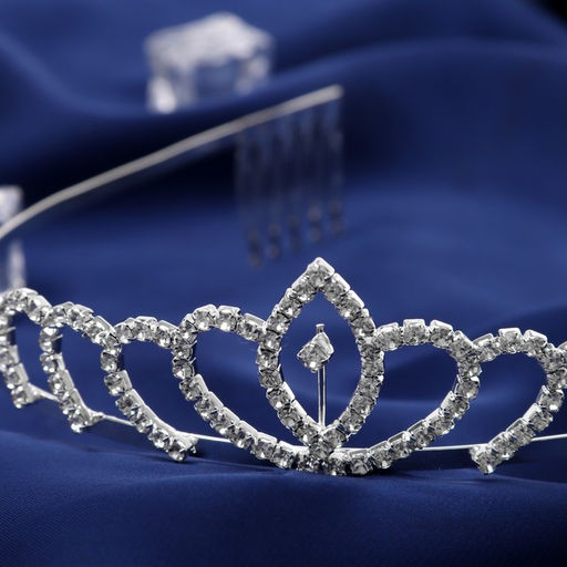 Диадема для волос «Россыпь», листик, h=3.3 см, серебро