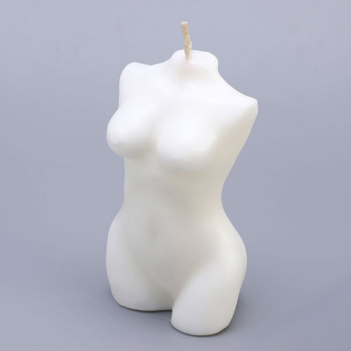 Цена за 2 шт. Свеча декоративная «Силуэт женщины», 10×5 см, белая