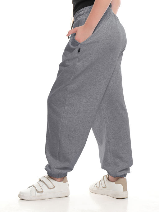 Брюки спортивные на резинке 22-7692 темно-серый меланж - Mini maxi фото 2