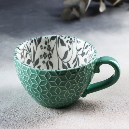 Кружка керамическая «Листья», 290 мл