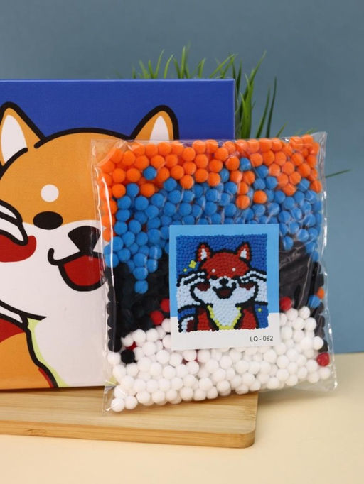 Картина из помпонов на подрамнике Draw Me! Funny fox, (20 х 20 см)