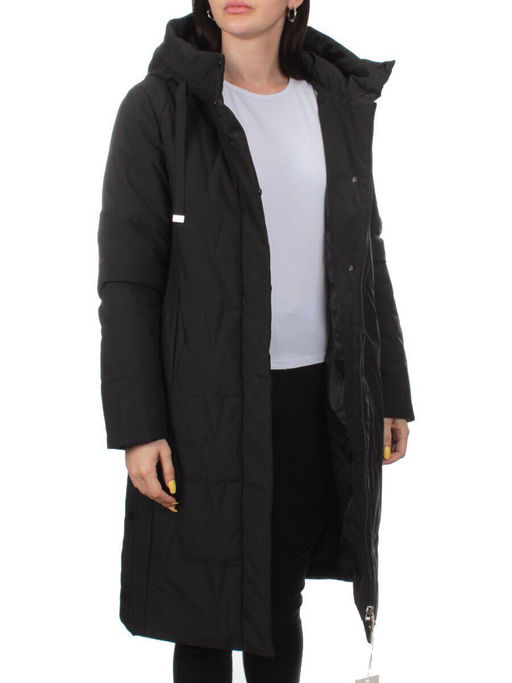 1120 BLACK Пальто зимнее облегченное женское (холлофайбер 150 гр.) - Fashion фото 7
