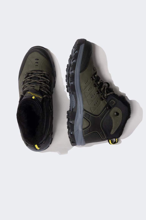 Мужские ботинки из искусственной кожи на высокой подошве со шнуровкой - Defacto фото 7