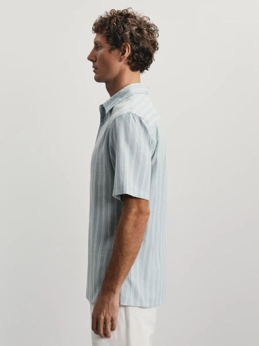 Рубашка из 100% хлопка в полоску / Zarina  фото 4