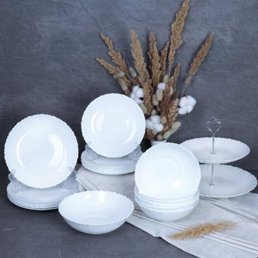 Столовый набор 20 предметов Классика белый с вазой для фруктов / 19/758578 (WHITE) /уп 2/ - Галеонтрейд фото 2