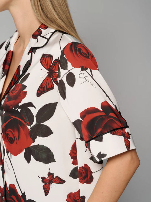 Рубашка женская 12521-33094 white/red