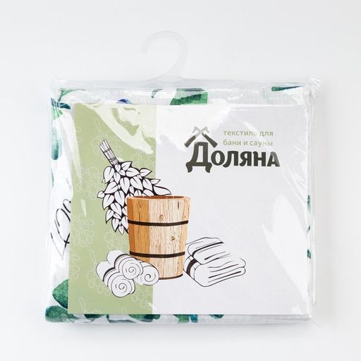 Полотенце Эвкалипт 80х150 см, 100% хлопок, вафельное полотно, 160гр/м2 - Доляна фото 4