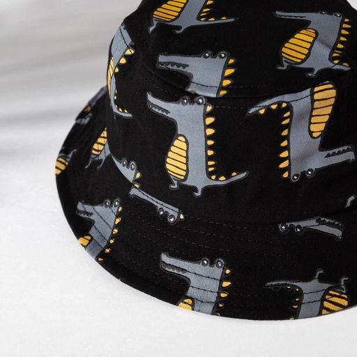 Панама детская MINAKU «Крокодилы», чёрная, размер 52-54