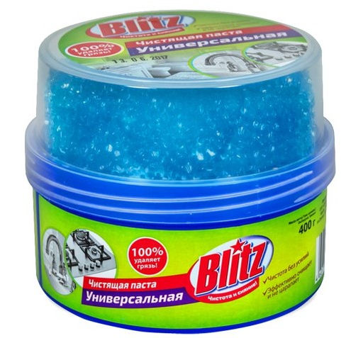 Паста чистящая 400гр с губкой Blitz (2100003)