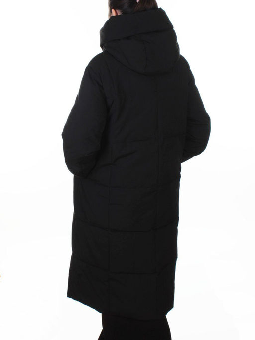 9917 BLACK Пальто зимнее женское (150 гр. холлофайбер)