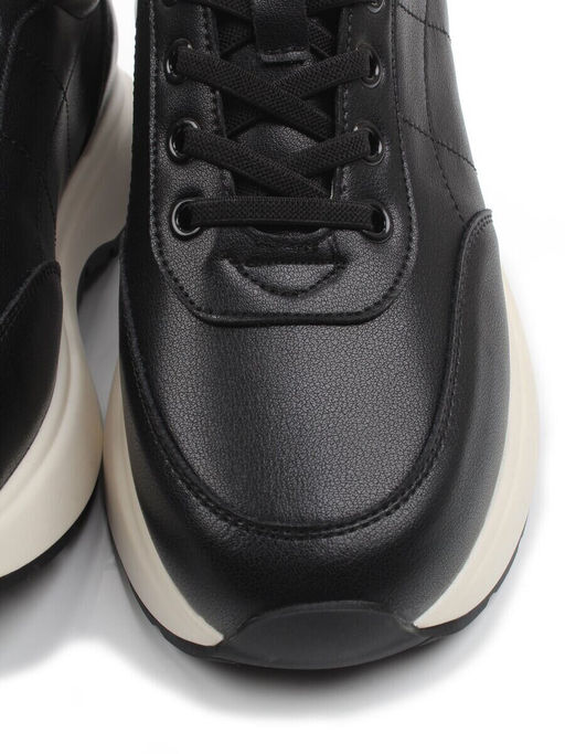 03-A970-1 BLACK Кроссовки женские (натуральная кожа)