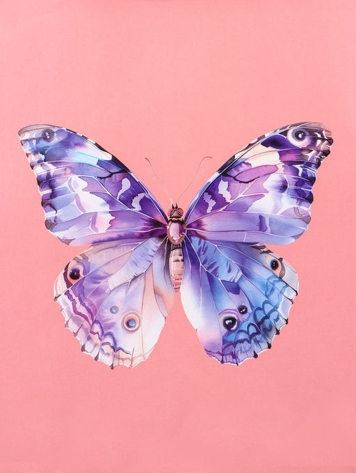 Цена за 2 шт. Пакет подарочный ламинированный вертикальный Портрет бабочки 26?12?32 см