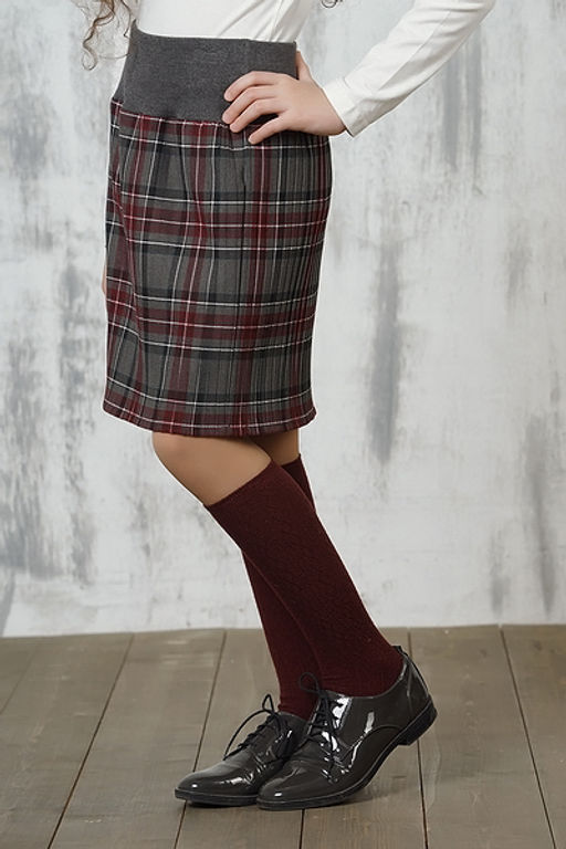 Юбка для девочек 7030. 5006 серый