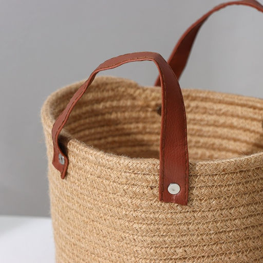 Корзина для хранения плетёная ручной работы Доляна «Айко», 21,5×21,5×16,5 см, цвет бежевый