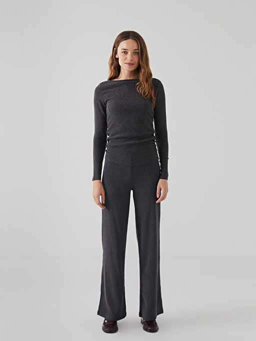 Bisiklet Yaka Dokulu Kad?n Bluz