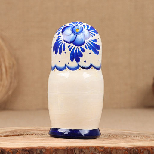 Матрёшка деревянная «Оля», белое платье, 5-кукольная, 16 см