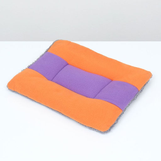 Матрас для животных, двухсторонний, 50 х 40 см, оранжевый/сиреневый - Пижон фото 3