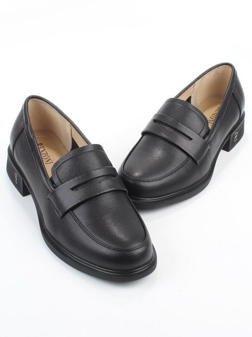 03-PDEB105-1 BLACK Лоферы женские (натуральная кожа)