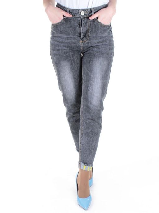 9006 DK. GRAY Джинсы-бананы женские ADORNSKY
