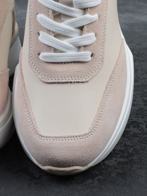 03-YG497-2 BEIGE Кроссовки женские (натуральная кожа)