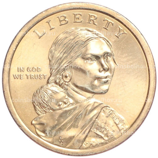 Монета 1 доллар 2020 года D США Коренные американцы (Сакагавея)  Элизабет Ператрович и Закон о борьбе с дискриминацией 1945 года