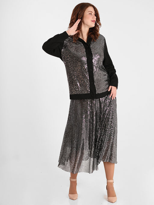 Костюм вечерний женский с кардиганом - Almond фото 5